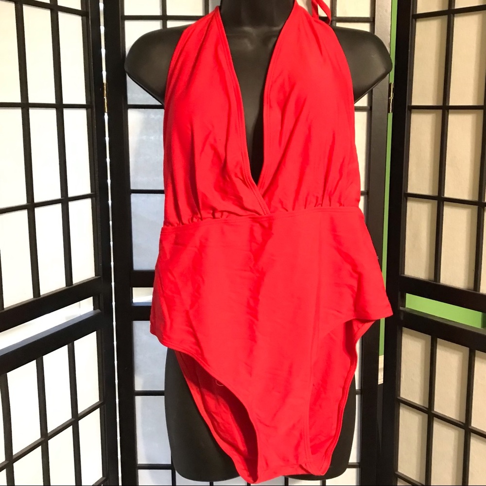 New - Vibrant Red One Piece Swimwear